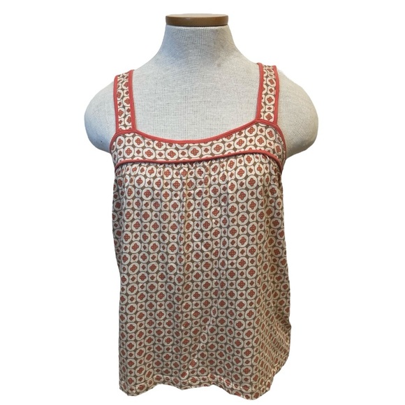 Vintage Y2K Floral Wide Strap Babydoll Top, 2000’s, Peach & Cream, Women’s Small - Picture 1 of 9